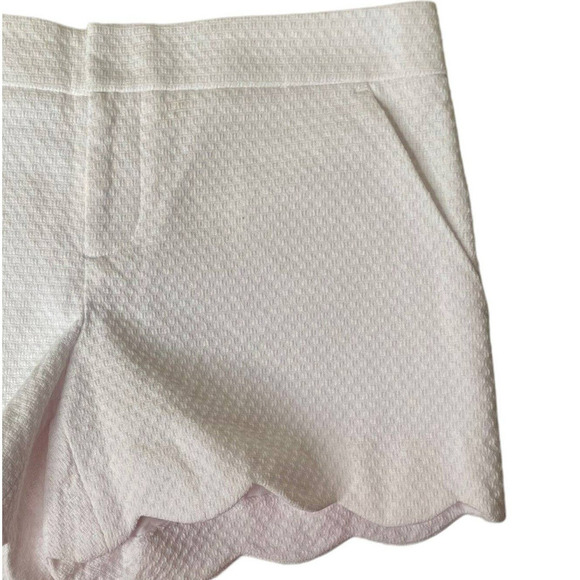 Club Monaco Scalloped Hem Chino Shorts Women’s Size 0 Textured - Picture 4 of 7